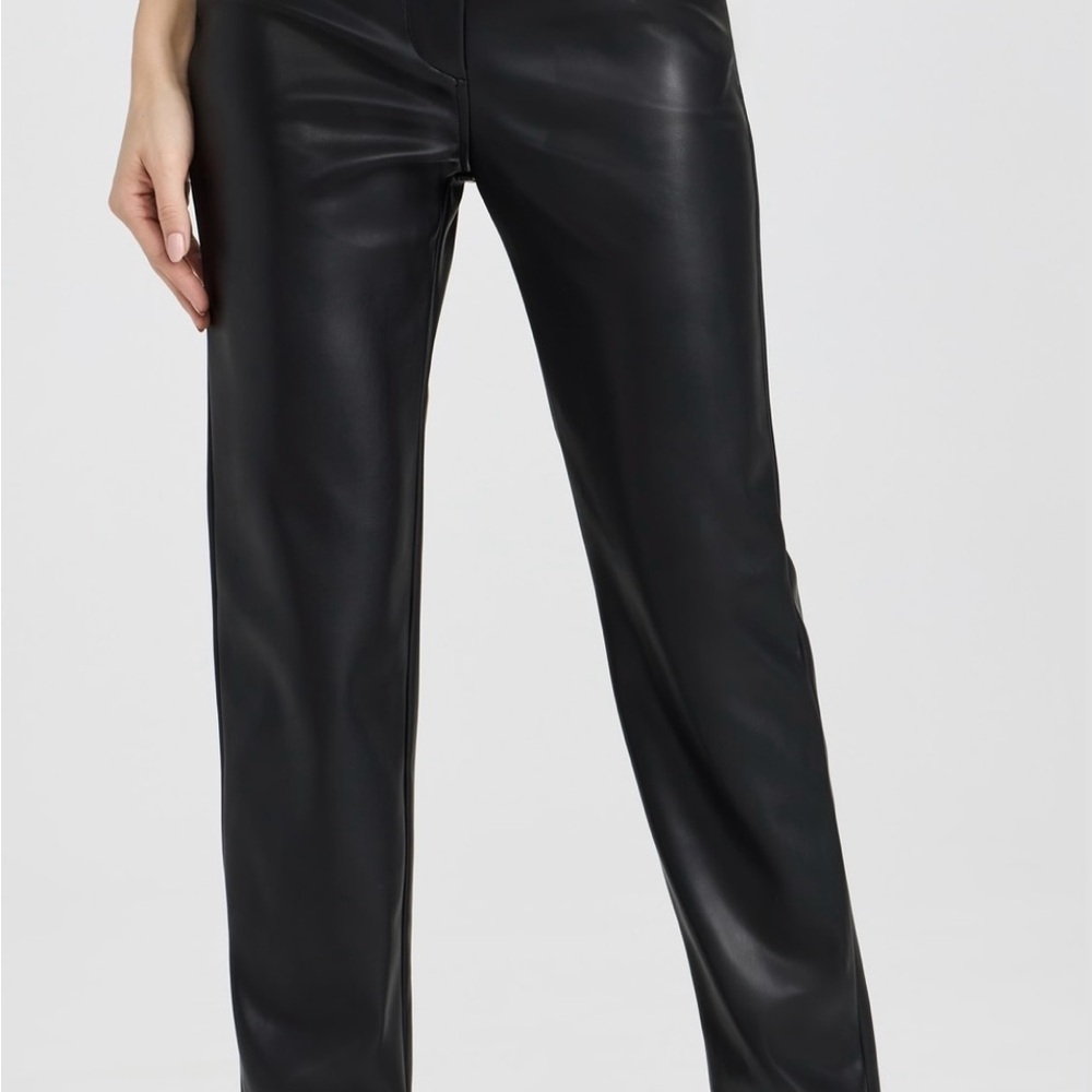 Faux leather pants